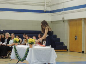 Sophie lighting candle