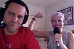 jenn makes a muscle
