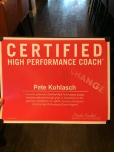 pete high performance coach