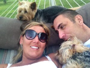 christian and jason with dogs