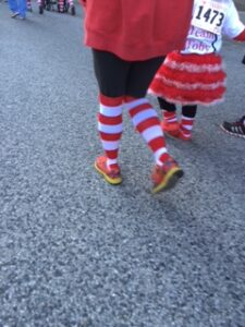 red shoe socks