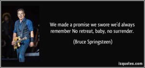 no retreat