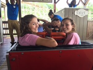 sophie and emily in car