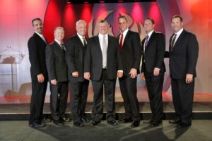 Shown from left to right: Dean Whaley, VP – Financial Planning & Analysis, Bill Shelton, Sr. VP - Marketing, Jim White, Sr. VP - Sales, Troy McQuagge, President and CEO, Travis Yoder, EVP - Sales, and Brian Clark, Sr. VP - Admin and CMO, Bill Woods, Sr. Director – Data Analytics.